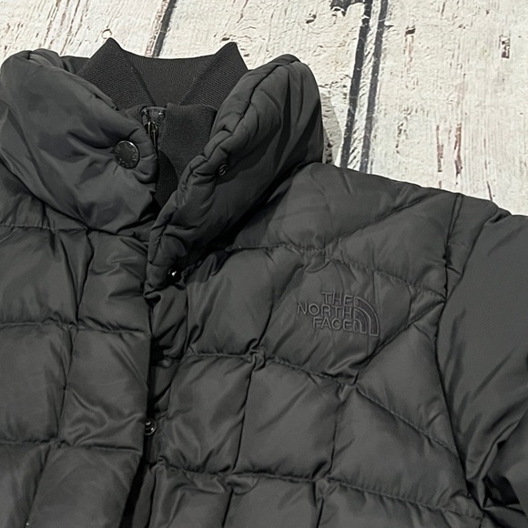 The North Face Dark Gray 600 Goose Down Zip Up Puffy Coat Jacket Womens - Picture 3 of 8